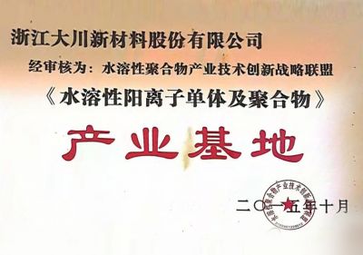 水溶性陽離子與單體及聚合物產(chǎn)業(yè)基地